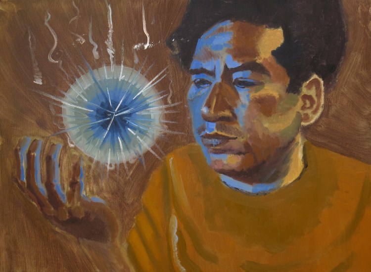 Oil on canvas from photograph 18 x 24